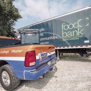 The Patch Boys of Greater Fayetteville with the with the Food Bank of Central & Eastern North Carolina