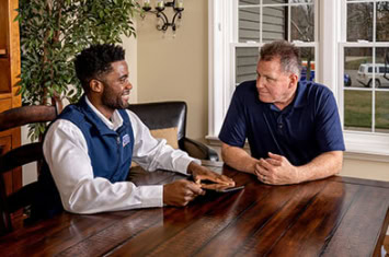 customer ask drywall services experts about ceiling cracks