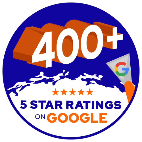 400+ google 5 star reviews
