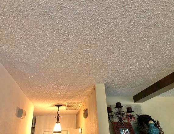 results: after removing the popcorn ceiling