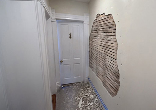 Plaster repair before